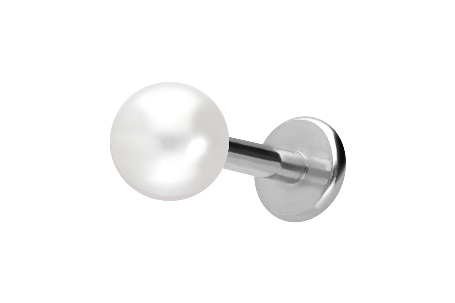 Titan Labret Piercing mit Innengewinde SYNTHETISCHE PERLE